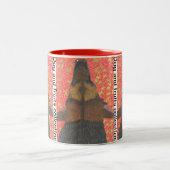 Dog and strawberry tweekleurige koffiemok (Center)