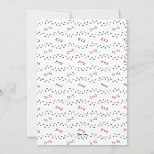 Dog and Tree Pet Lover Christmas Flat Holiday Kaar Feestdagenkaart (Achterkant)