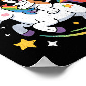 Dog And Unicorn Space Galaxy Rainbow Dogs Poster (Hoek)