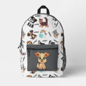 Dog and Woof   Bedrukte Rugzak (Voorkant)