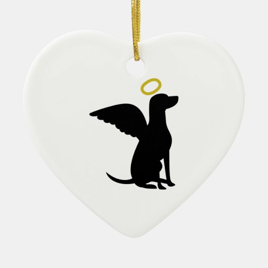 DOG ANGEL DOG KERAMISCH ORNAMENT (Voorkant)