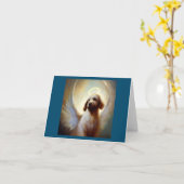 Dog Angel Kaart (Gele Bloem)