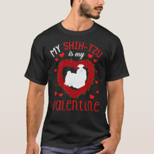 Dog Animal Hearts Day Shih Tzu Mijn Valentijnsdag T-shirt