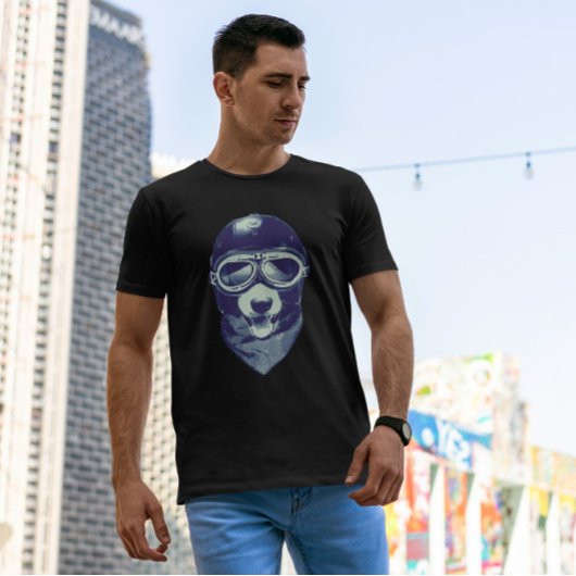 Dog Animal Motorcycle Helmet T-shirt
