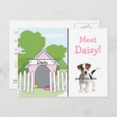 Dog Announcement - Girl Aankondigingskaart (Voorkant / Achterkant)