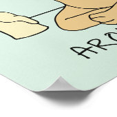 Dog Aromatherapie Meditation Funny Cartoon Poster (Hoek)