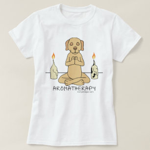 Dog Aromatherapie Meditation Funny Cartoon T-shirt