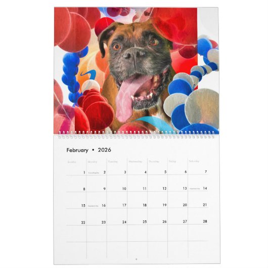 DOG ART #1 Large & Small Breeds Kalender (Feb 2026)