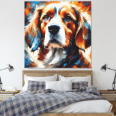 Dog Art 2 - Beagle 1 Canvas Afdruk (Insitu (Slaapkamer))