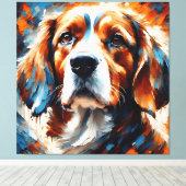 Dog Art 2 - Beagle 1 Canvas Afdruk (Insitu (Houten vloer))