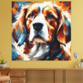 Dog Art 2 - Beagle 1 Canvas Afdruk (Insitu (Woonkamer))