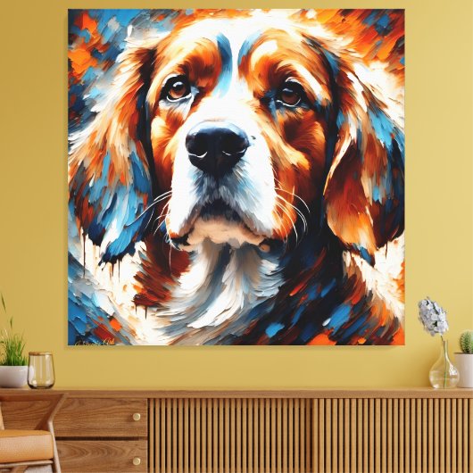 Dog Art 2 - Beagle 1 Canvas Afdruk (Insitu (Woonkamer))