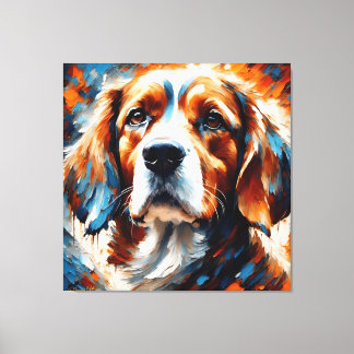 Dog Art 2 - Beagle 1 Canvas Afdruk