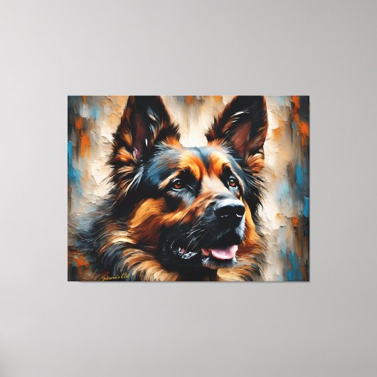 Dog Art 2 - German Shepherd 2 Canvas Afdruk (Voorkant)