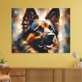 Dog Art 2 - German Shepherd 2 Canvas Afdruk (Insitu (Woonkamer))