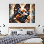 Dog Art 2 - German Shepherd 2 Canvas Afdruk (Insitu (Slaapkamer))