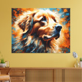 Dog Art 2 - Golden Retriever 1 Canvas Afdruk (Insitu (Woonkamer))