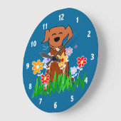 Dog Art Clock Grote Klok (Hoek)