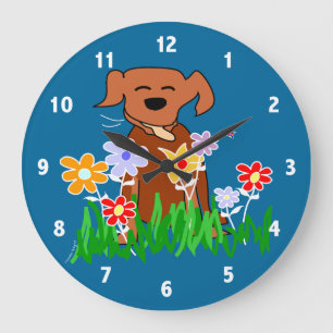 Dog Art Clock Grote Klok