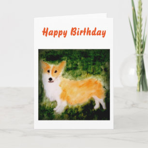 Dog Art Cute Corgi Kaart
