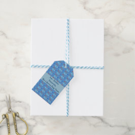 Dog Art Gift Labels - Rood wit en blauw kleurenthe Cadeaulabel