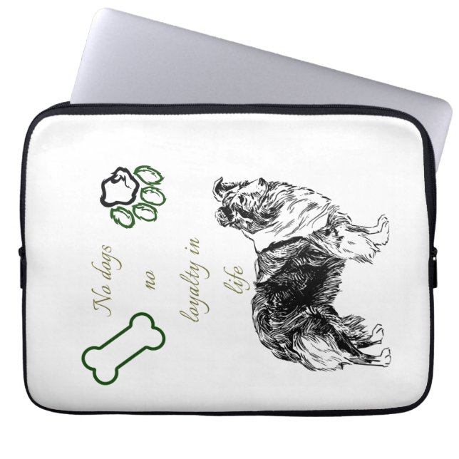 Dog art laptop sleeve (Voorkant)