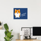 Dog Art met namen voor kinderen Poster (Thuiskantoor)