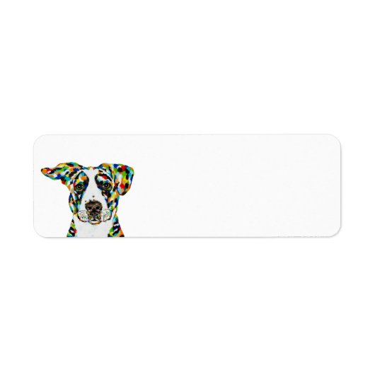 Dog Art Return Address Label (Voorkant)