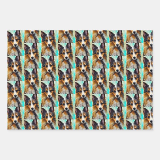 Dog Art Set Inpakpapier Vel (Voorkant 3)