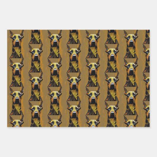 Dog Art Set Inpakpapier Vel (Voorkant 2)