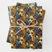 Dog Art Set Inpakpapier Vel (In situ)