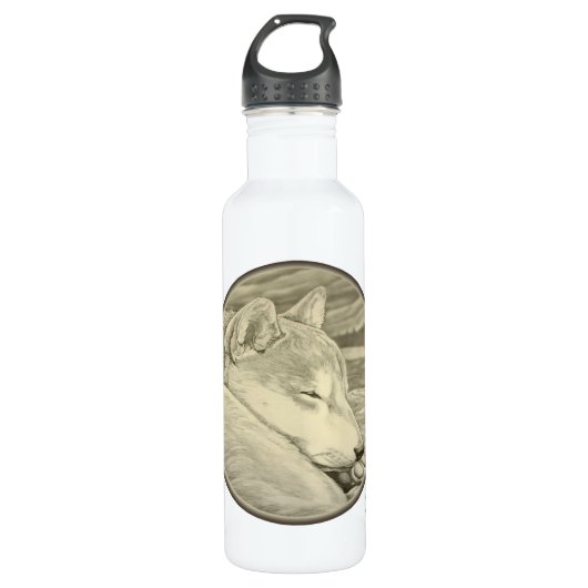 Dog Art Shiba Inu Dog Sport Bottle Waterfles (Voorkant)