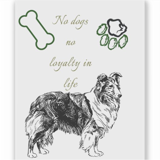 Dog art sticker (Voorkant)