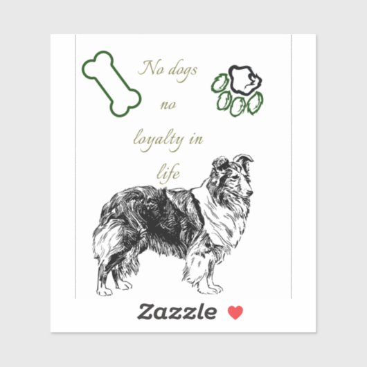 Dog art sticker (Vel)