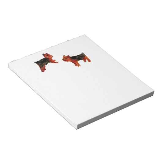 Dog Art Two Cute Terriers Notitieblok (Schuin)