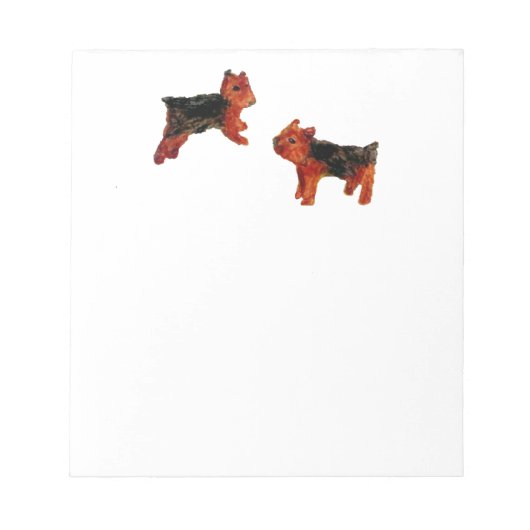 Dog Art Two Cute Terriers Notitieblok (Voorkant)