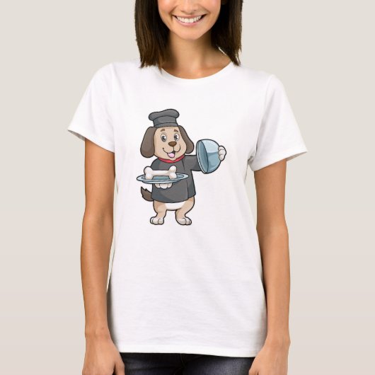 Dog as Chef with Platter & Botten T-shirt (Voorkant)