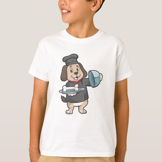 Dog as Chef with Platter & Botten T-shirt (Voorkant)