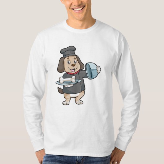 Dog as Chef with Platter & Botten T-shirt (Voorkant)