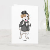 Dog as Groom with Ribbon Kaart (Achterkant)