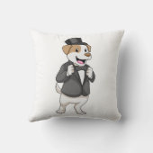 Dog as Groom with Ribbon Kussen (Achterkant)