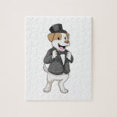 Dog as Groom with Ribbon Legpuzzel (Verticaal)