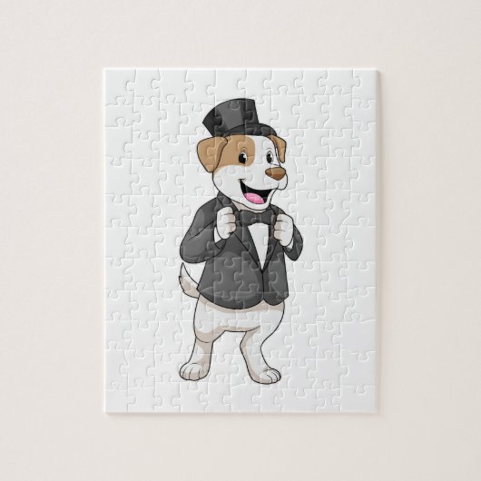 Dog as Groom with Ribbon Legpuzzel (Verticaal)