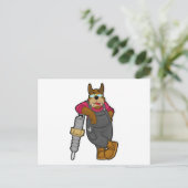 Dog as Mechanic with Spark Plug Briefkaart (Staand voorkant)