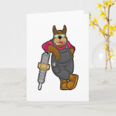 Dog as Mechanic with Spark Plug Kaart (Gele Bloem)