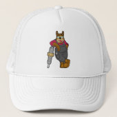 Dog as Mechanic with Spark Plug Trucker Pet (Voorkant)