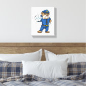 Dog as Police officer with Uniform Canvas Afdruk (Insitu (Slaapkamer))