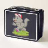 Dog as Runner with Cap (Achterkant)