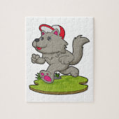 Dog as Runner with Cap Legpuzzel (Verticaal)