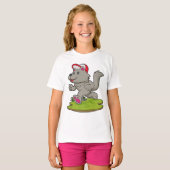 Dog as Runner with Cap T-shirt (Voorkant volledig)